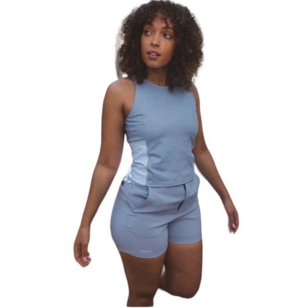 Wonderly Long Day Hiking Teal Tank Top Size M - Picture 7 of 7